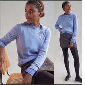 NWT! Le Lion x Anthropologie Zodiac Embroidered Merino Sweater Libra Sz Medium